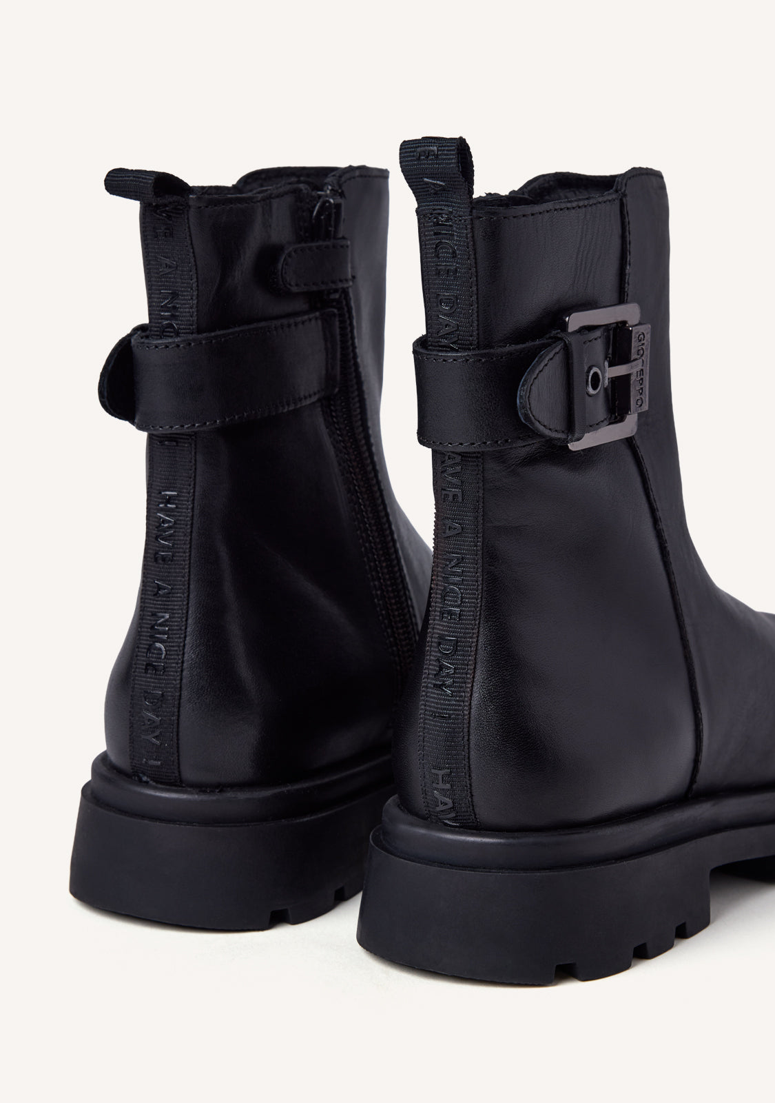 LEATHER BUCKLE BOOTS UBLY
