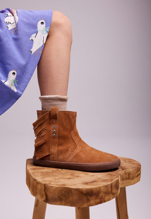 GIOSEPPO BAREFOOT - SUEDE LEATHER BOOTS FRINGES ESTRAL