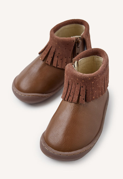 GIOSEPPO BAREFOOT - LEATHER BOOTS FRINGES LEVERING