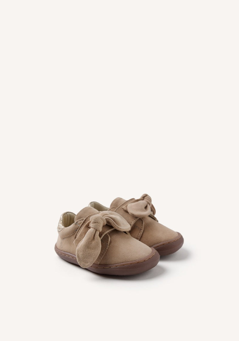 GIOSEPPO BAREFOOT - LEATHER SNEAKERS BOW GENOLA