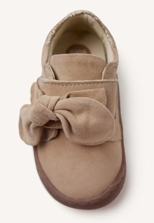 GIOSEPPO BAREFOOT - LEATHER SNEAKERS BOW GENOLA