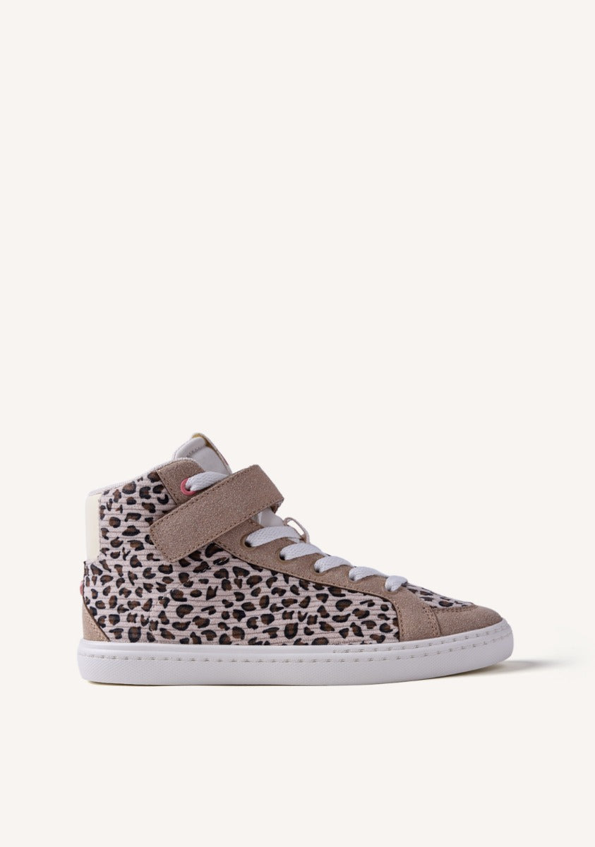 SNEAKERS BOOTIE IN VELLUTO A COSTE CON STAMPA ANIMALE KILKENY