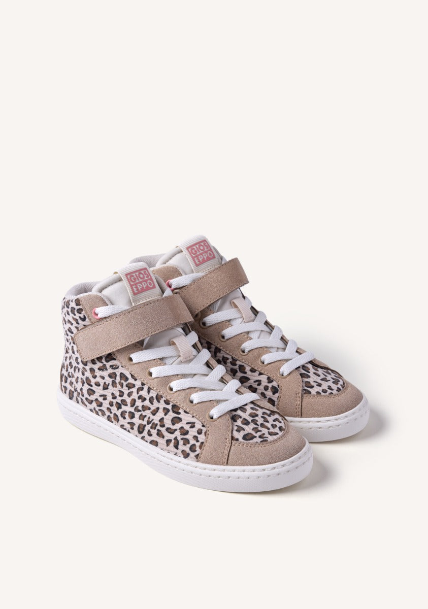 SNEAKERS BOOTIE IN VELLUTO A COSTE CON STAMPA ANIMALE KILKENY