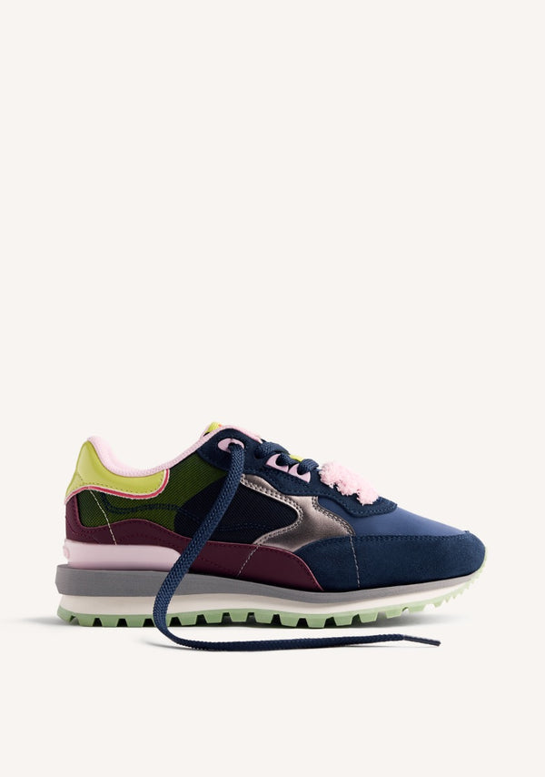 ZAPATILLAS PIEL Y NYLON FORADA