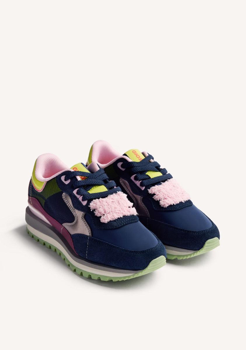 SNEAKERS PELLE E NYLON FORADA