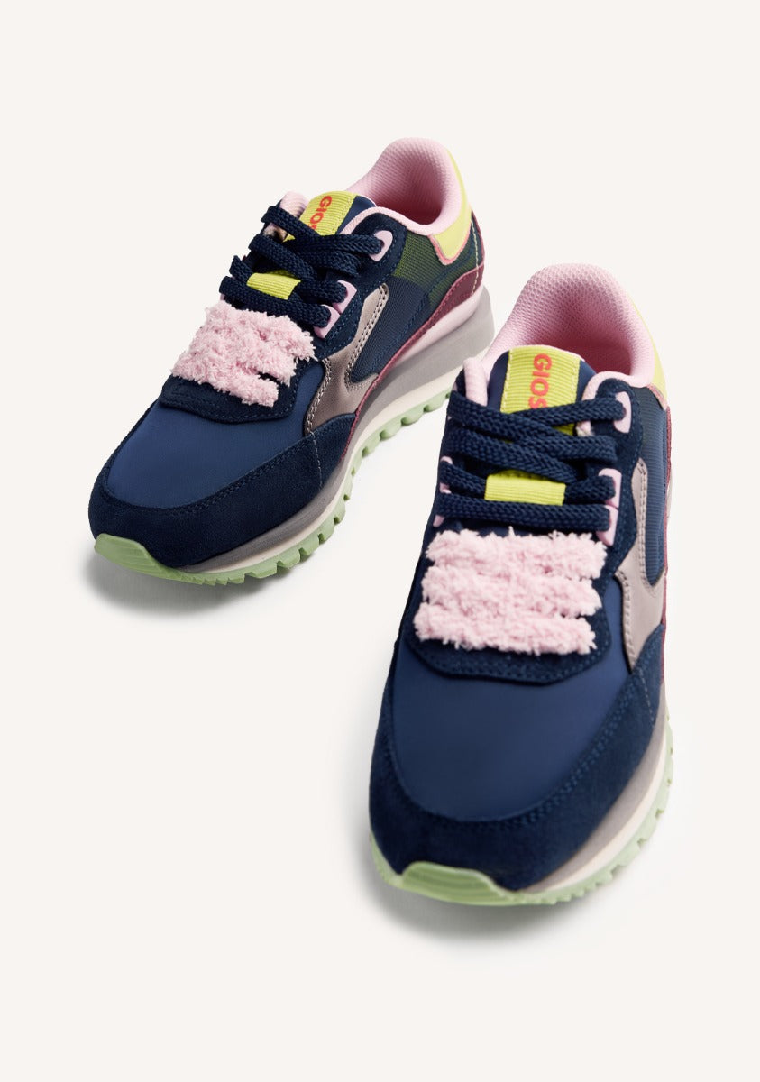 SNEAKERS PELLE E NYLON FORADA