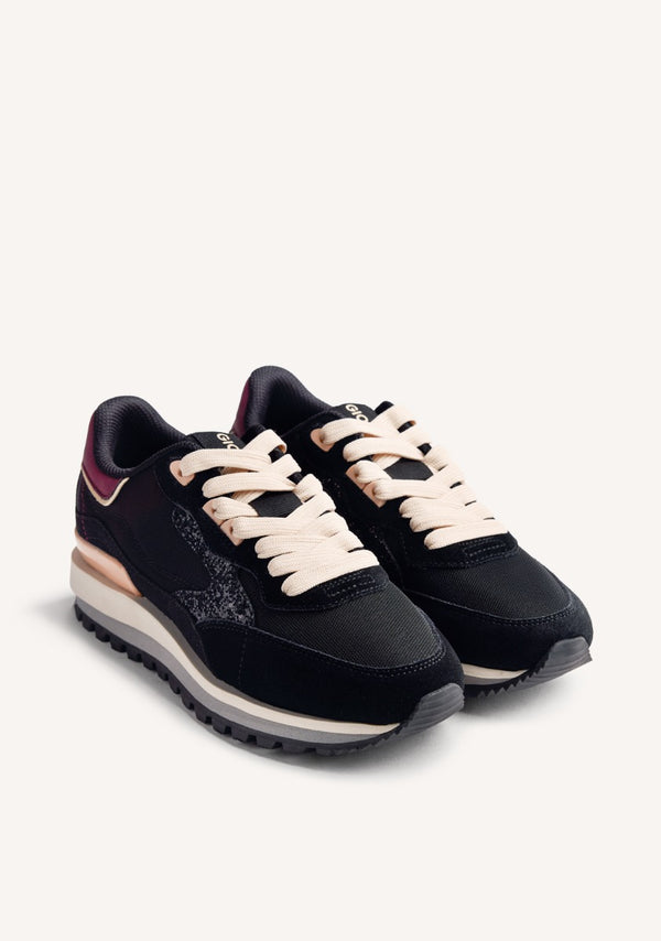 ZAPATILLAS PIEL Y BRILLO FOLEY