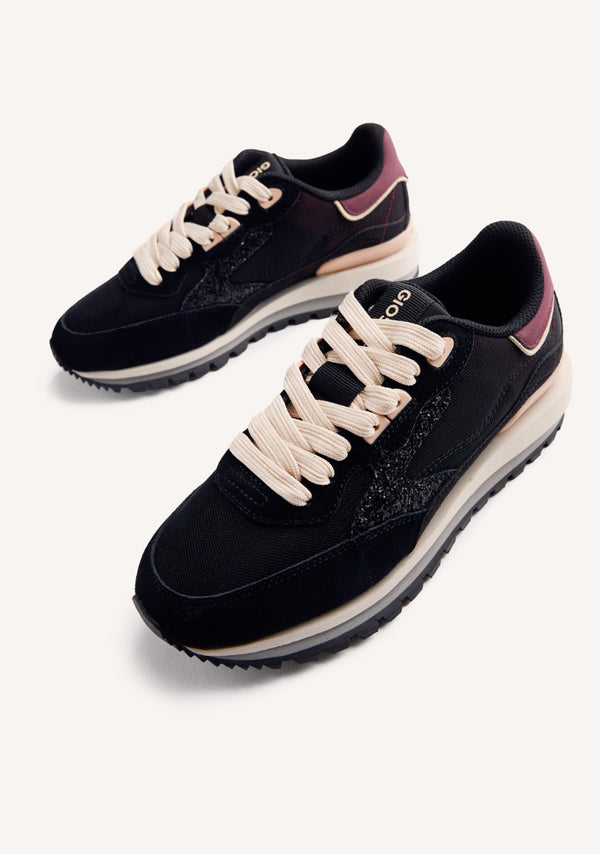 ZAPATILLAS PIEL Y BRILLO FOLEY