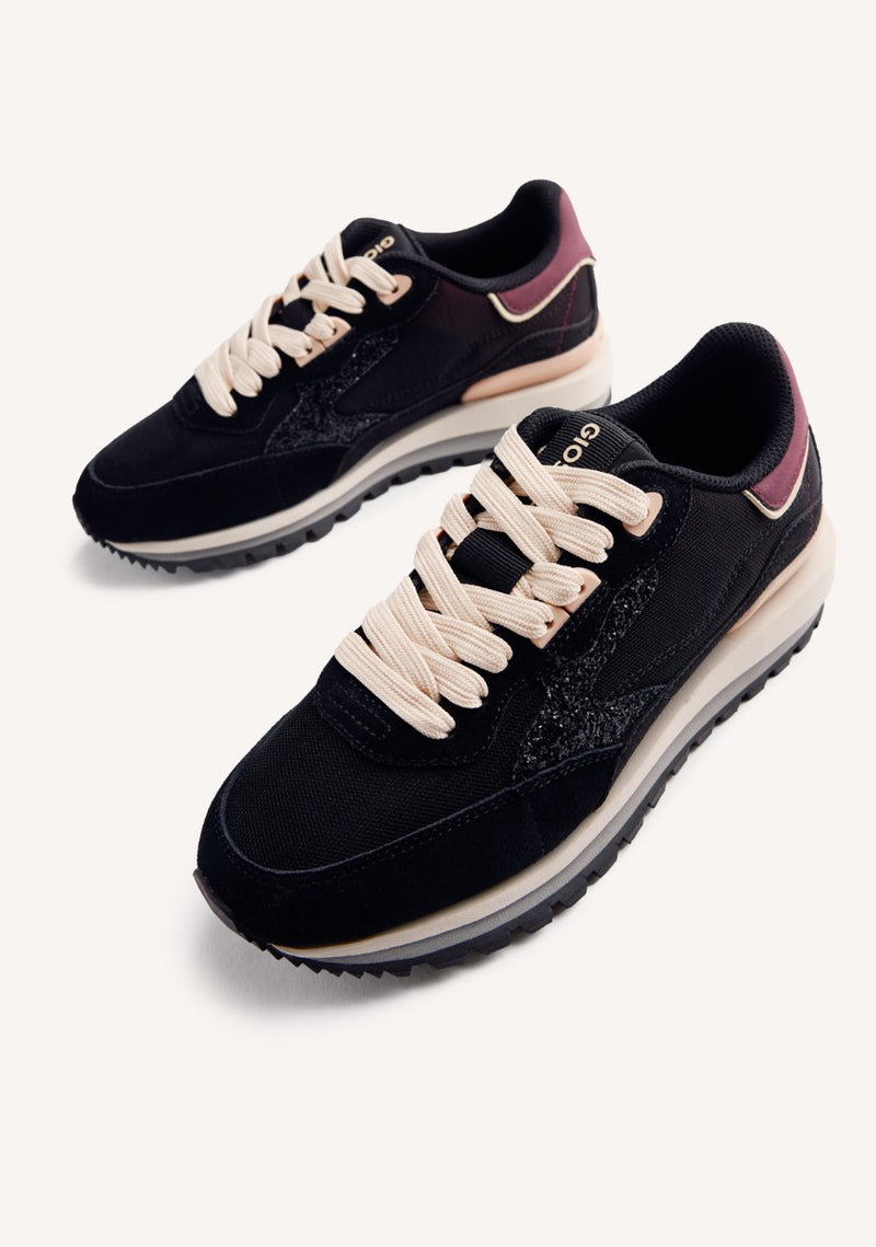 ZAPATILLAS PIEL Y BRILLO FOLEY