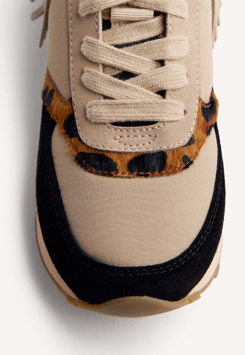 LEATHER FRINGES WEDGE SNEAKERS BRICELYN