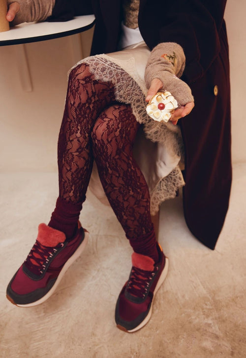 LEATHER AND FUR SNEAKERS LISMORE