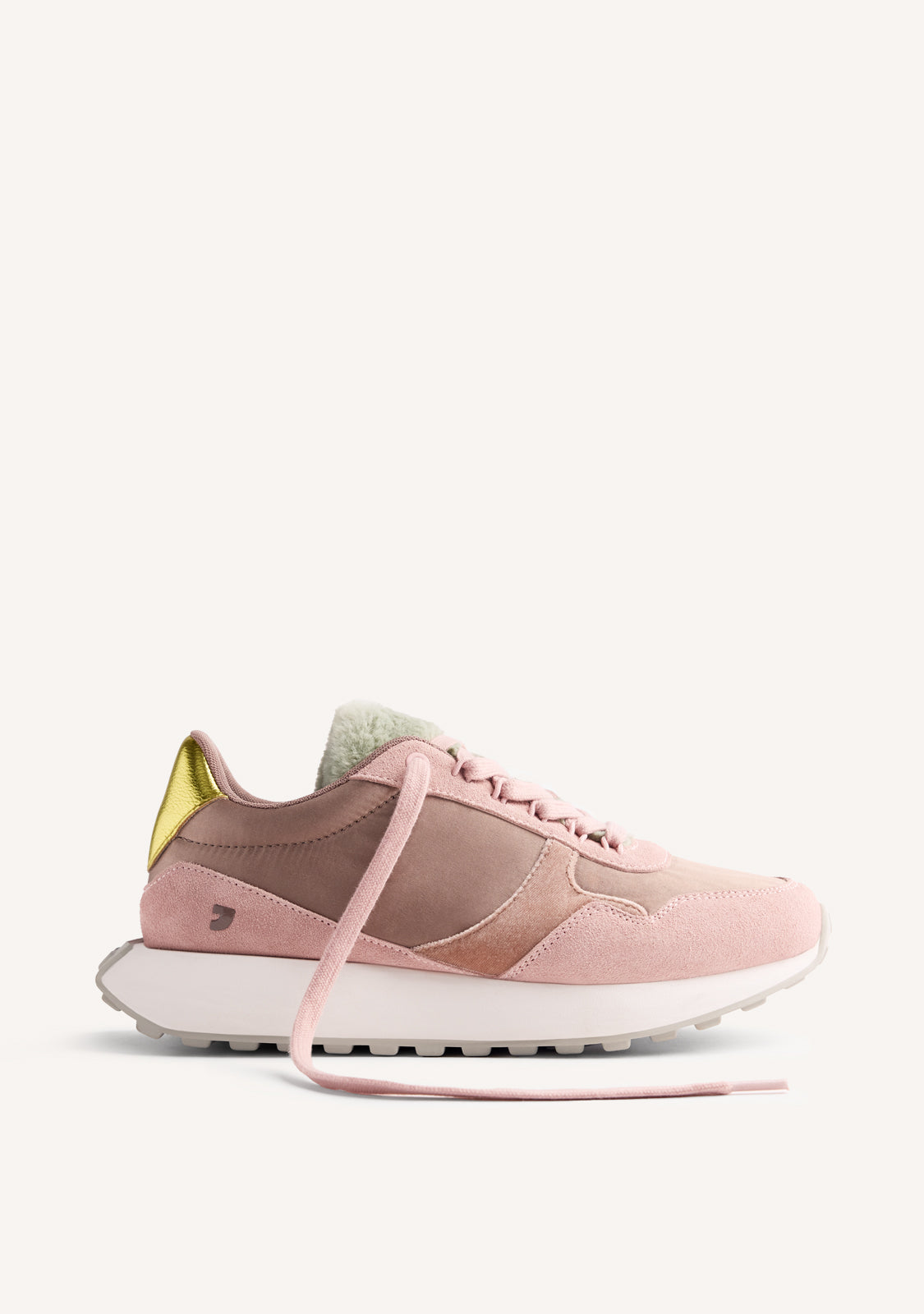 LEATHER AND FUR SNEAKERS LISMORE