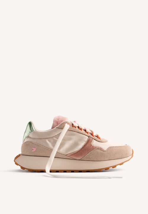 LEATHER AND FUR SNEAKERS LISMORE