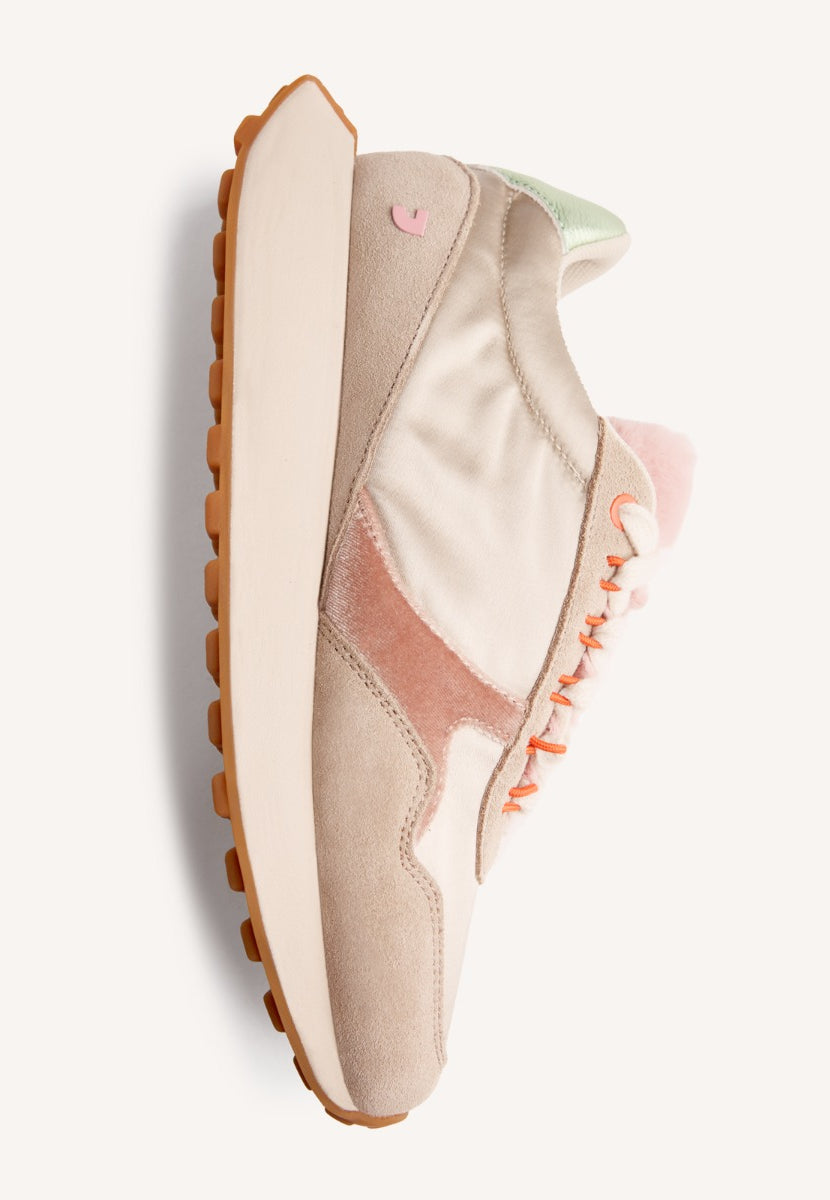LEATHER AND FUR SNEAKERS LISMORE