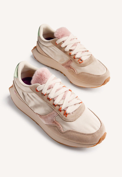 LEATHER AND FUR SNEAKERS LISMORE