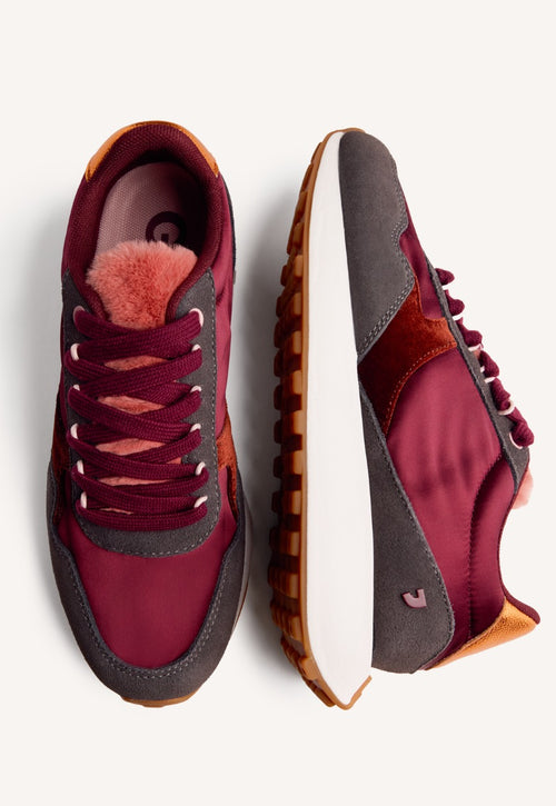 LEATHER AND FUR SNEAKERS LISMORE
