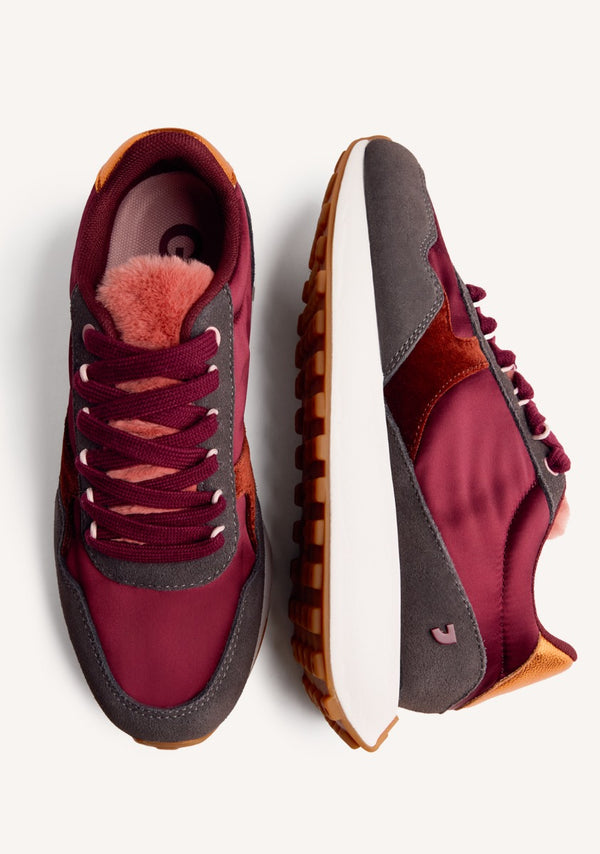 LEATHER AND FUR SNEAKERS LISMORE