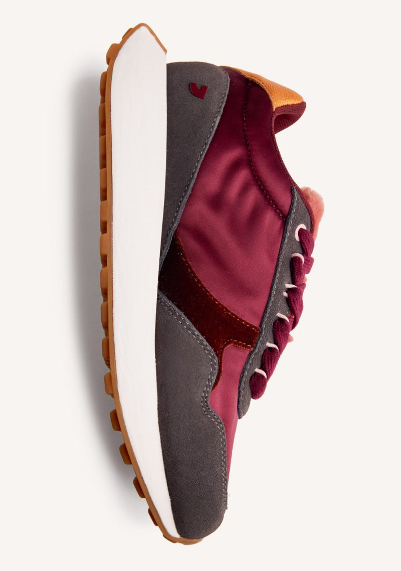 LEATHER AND FUR SNEAKERS LISMORE