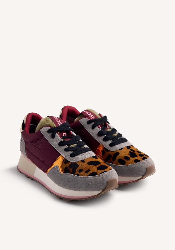 ZAPATILLAS PIEL ESTAMPADO ANIMAL Y PELO POSEN