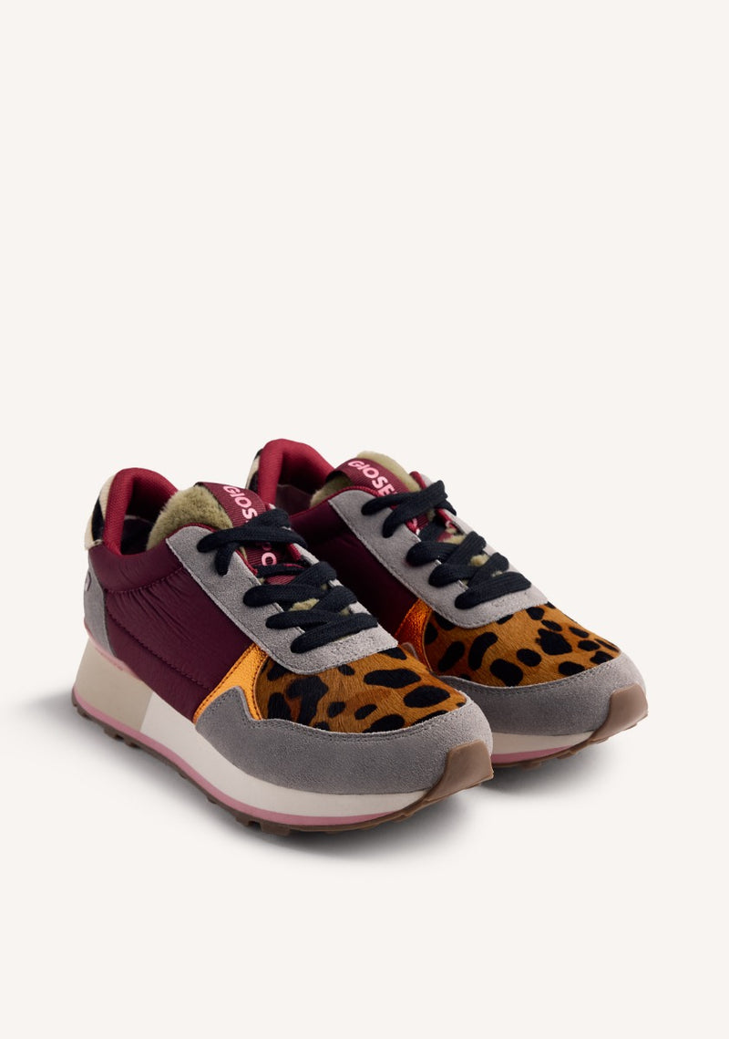 ZAPATILLAS PIEL ESTAMPADO ANIMAL Y PELO POSEN