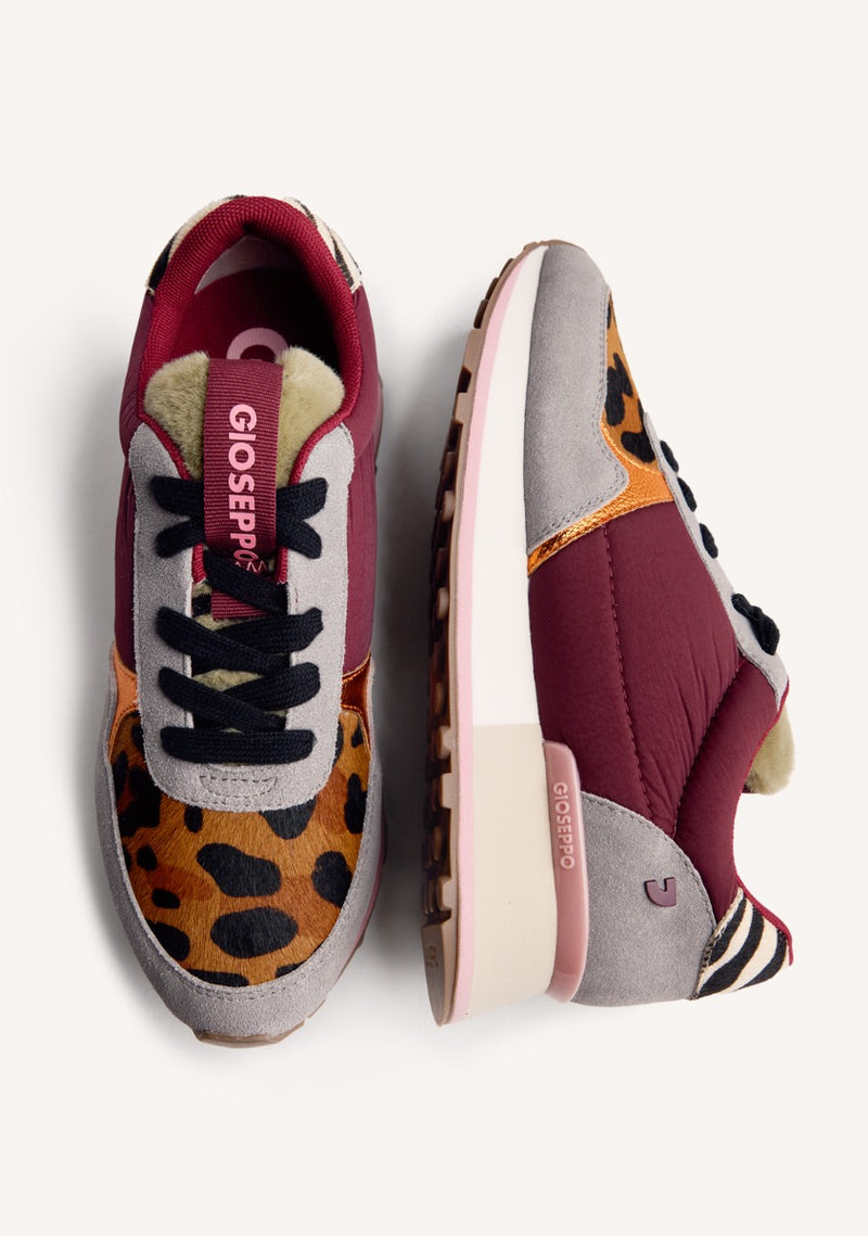 ZAPATILLAS PIEL ESTAMPADO ANIMAL Y PELO POSEN