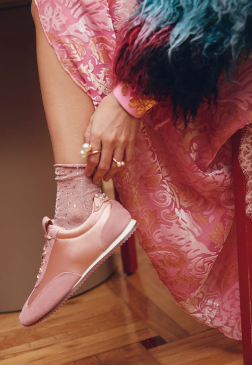 LEATHER SNEAKERS PEARLS CAPAC