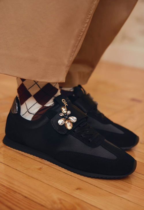 ZAPATILLAS PIEL Y SATÉN WASECA