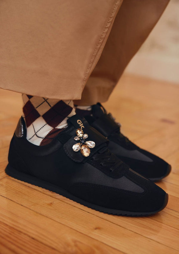 ZAPATILLAS PIEL Y SATÉN WASECA