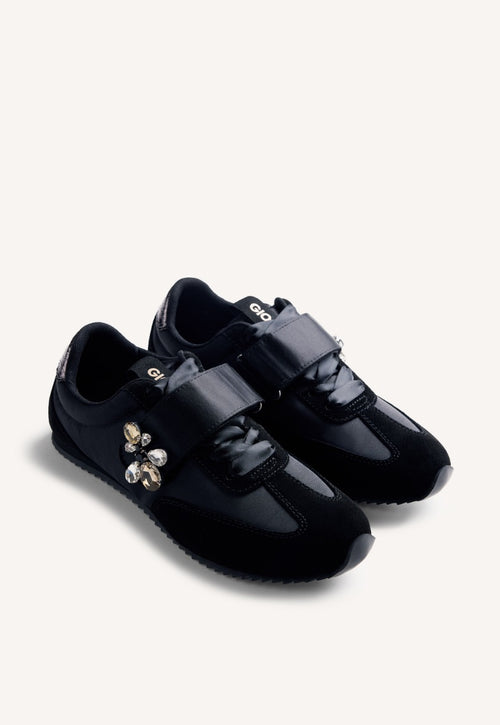 LEATHER AND SATIN SNEAKERS WASECA