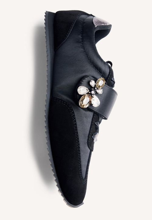 LEATHER AND SATIN SNEAKERS WASECA