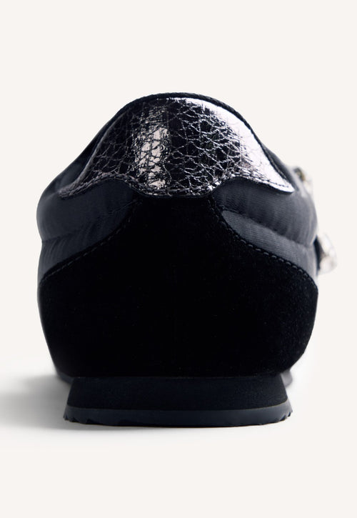 LEATHER AND SATIN SNEAKERS WASECA