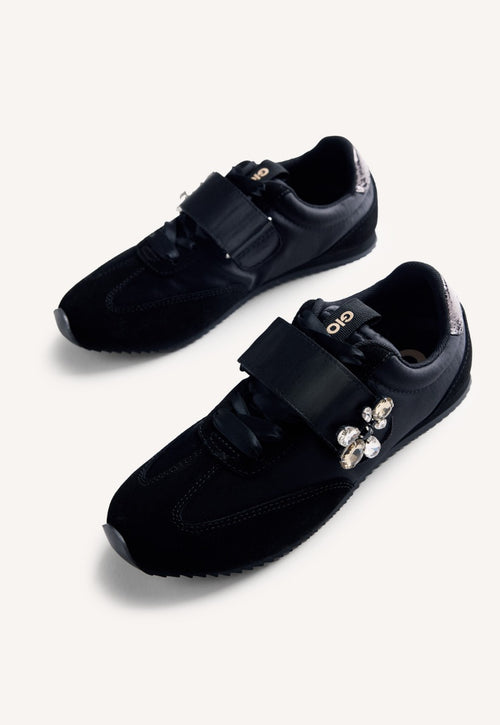 LEATHER AND SATIN SNEAKERS WASECA
