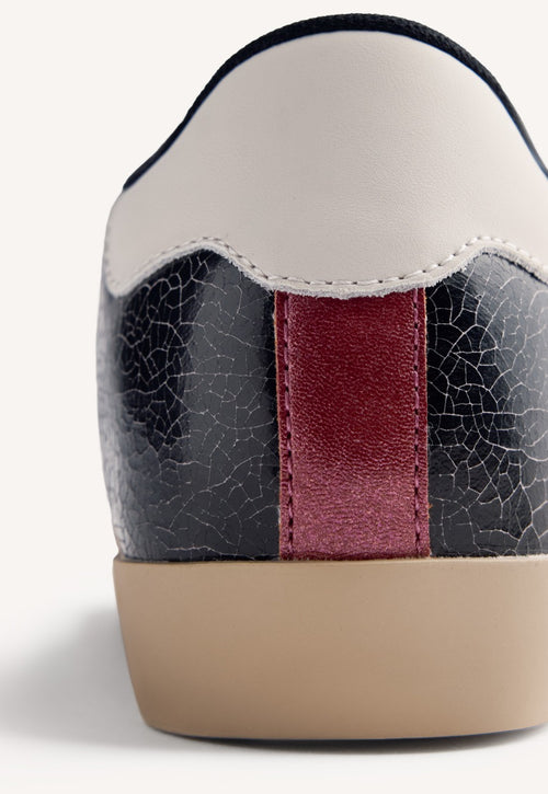 ANIMAL PRINT LEATHER WEDGE SNEAKERS EDINA