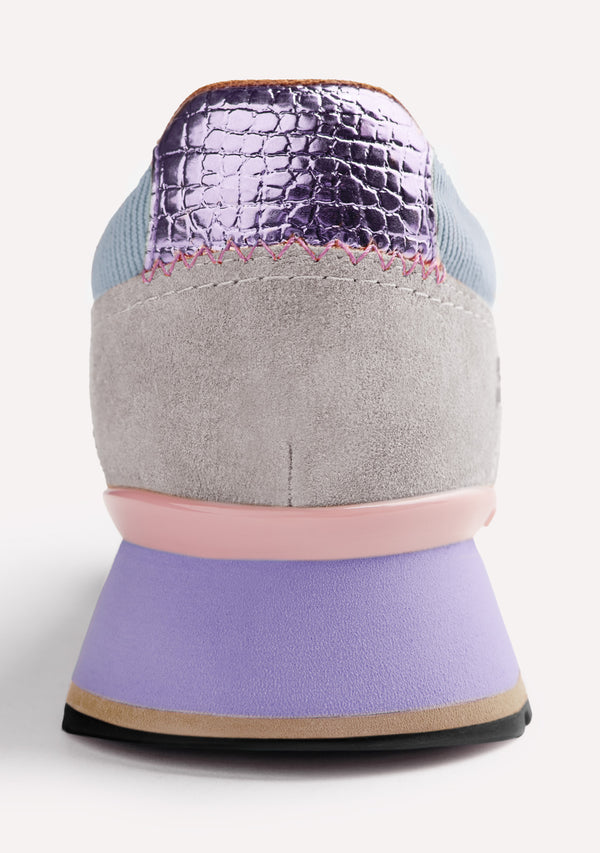 LEATHER AND CORDUROY SNEAKERS LAWTON