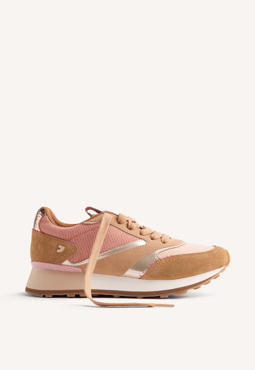 LEATHER AND CORDUROY SNEAKERS LAWTON
