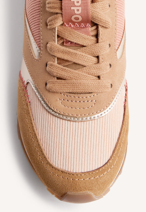 LEATHER AND CORDUROY SNEAKERS LAWTON