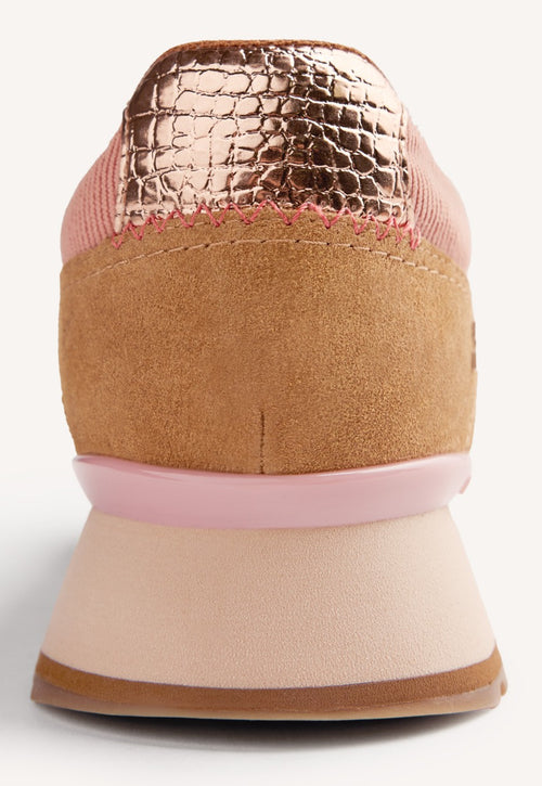 LEATHER AND CORDUROY SNEAKERS LAWTON