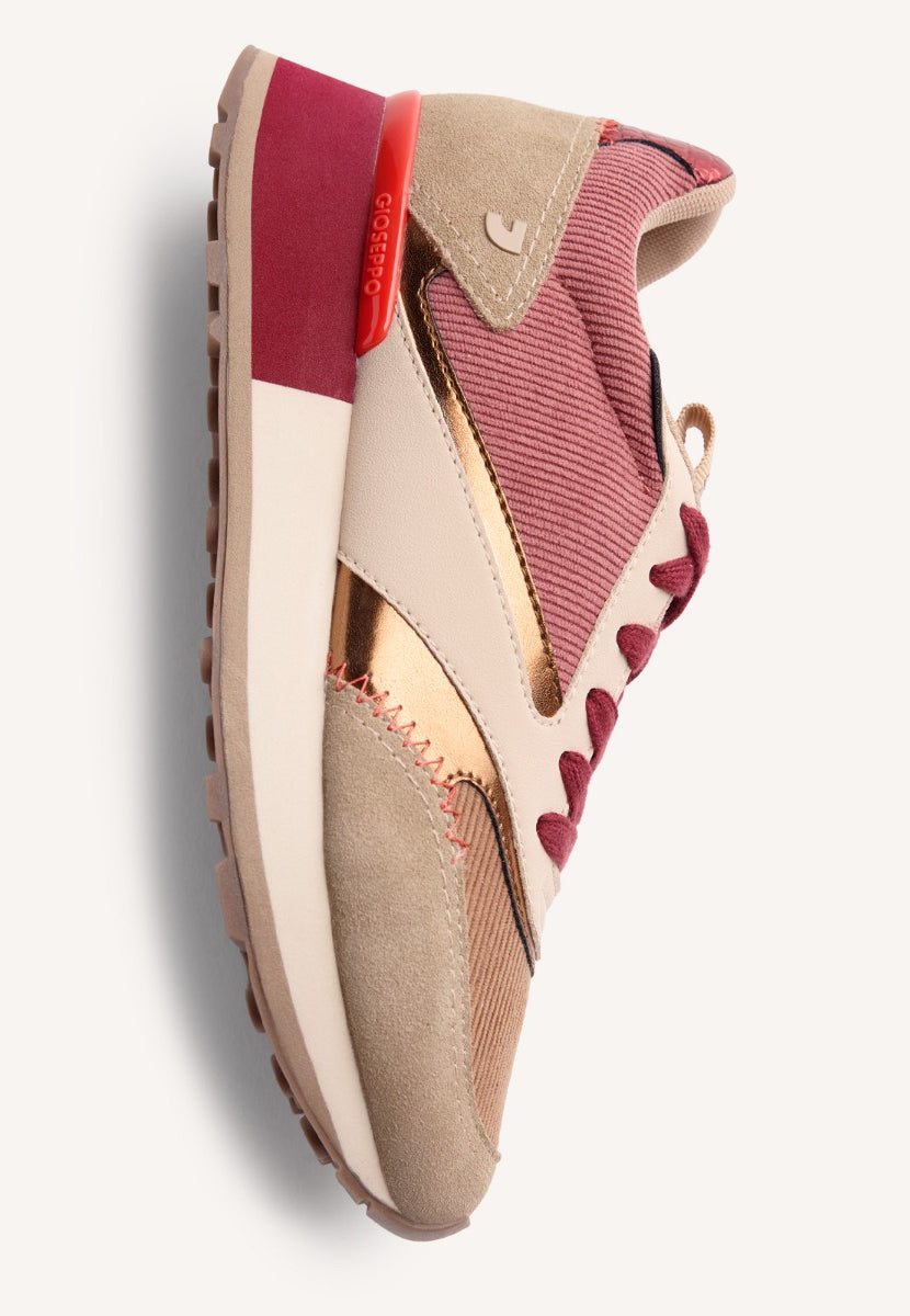 LEATHER AND CORDUROY SNEAKERS LAWTON