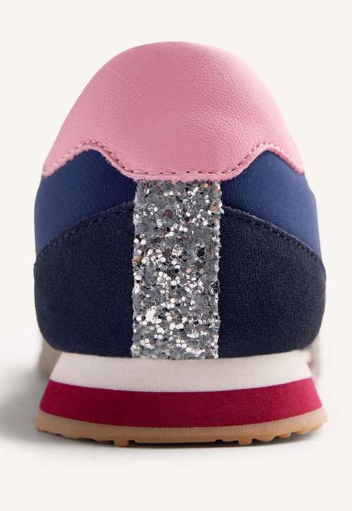 LEATHER AND NYLON SNEAKERS