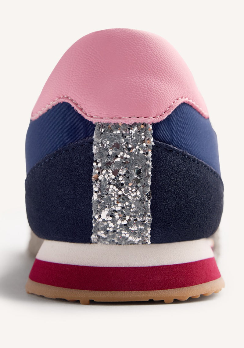 LEATHER AND NYLON SNEAKERS