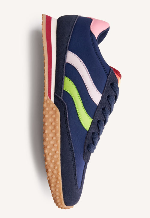 LEATHER AND NYLON SNEAKERS