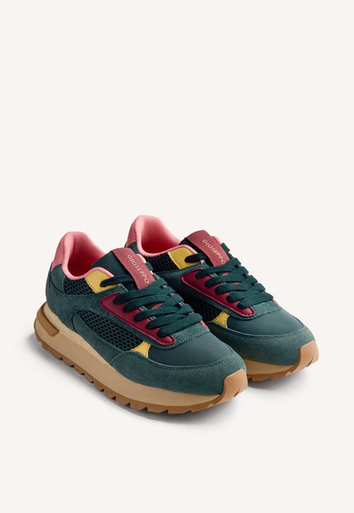 LEATHER AND MESH SNEAKERS ZEMPLE