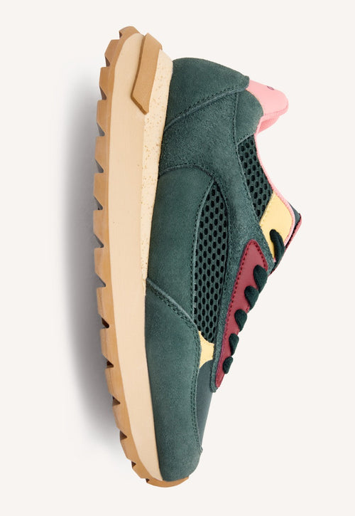 LEATHER AND MESH SNEAKERS ZEMPLE