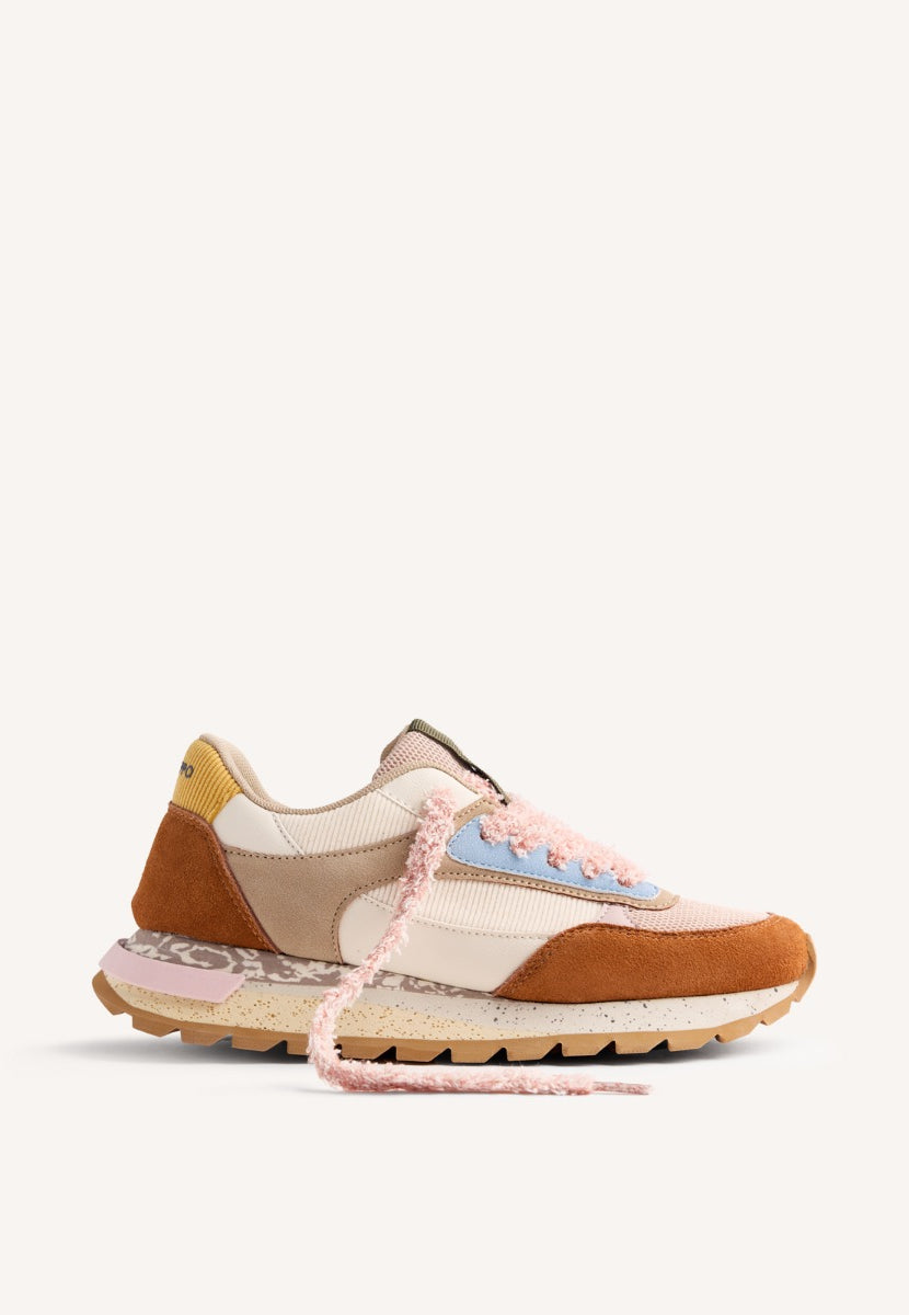 LEATHER AND CORDUROY SNEAKERS KELLIHER
