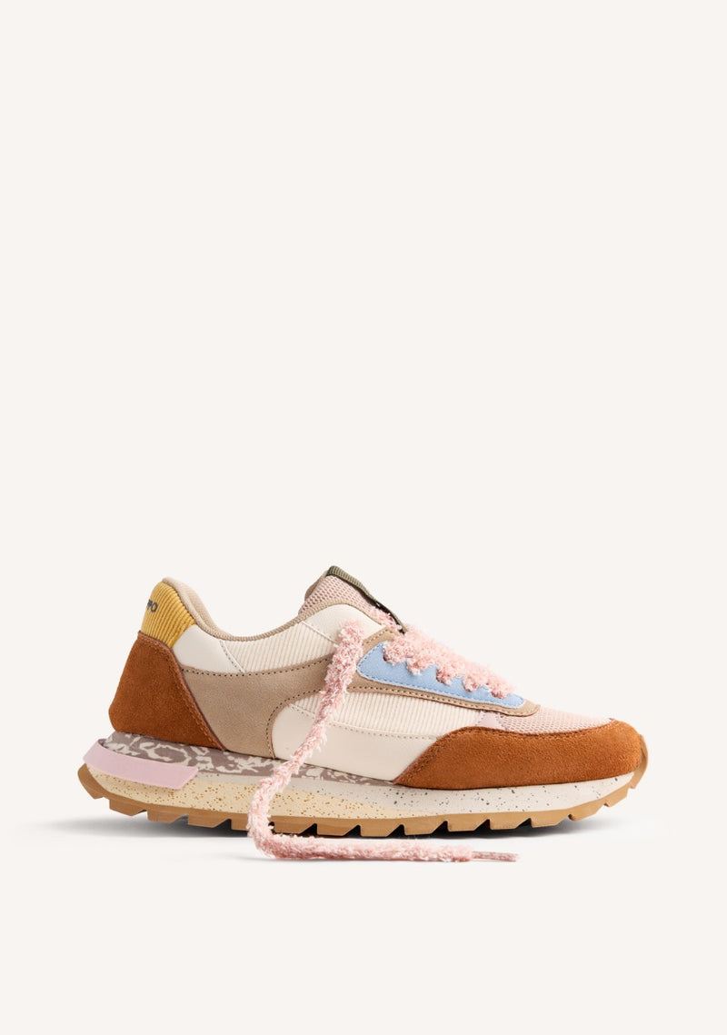 LEATHER AND CORDUROY SNEAKERS KELLIHER