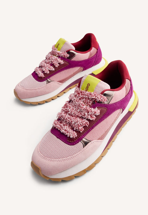 LEATHER AND CORDUROY SNEAKERS RANIER