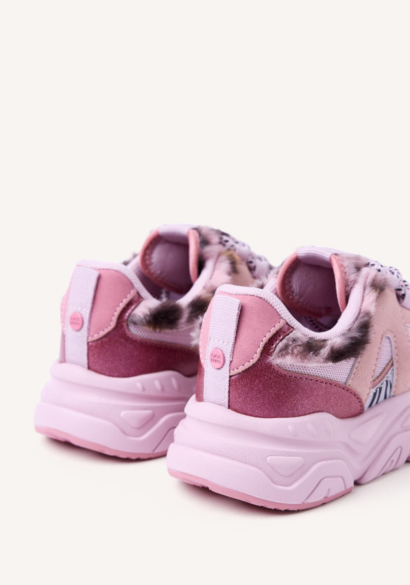 SNEAKERS PELLE CON PELLICCIA REDBY