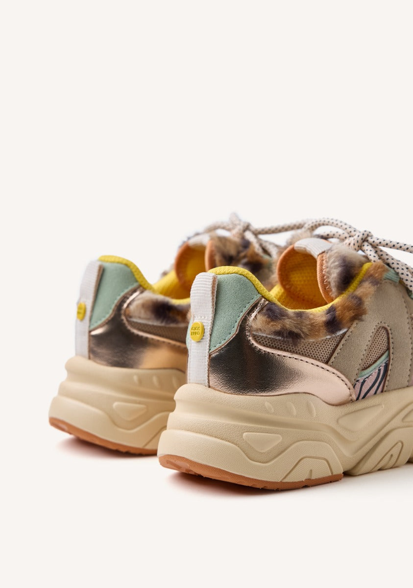 SNEAKERS PELLE CON PELLICCIA REDBY