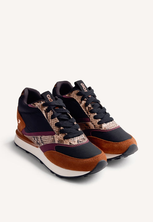 WEDGE LEATHER SNEAKERS HEMLOCK