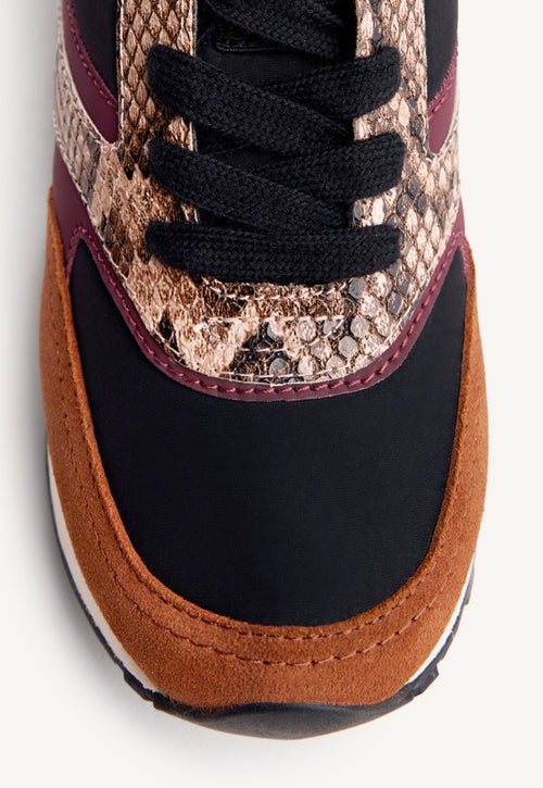 WEDGE LEATHER SNEAKERS HEMLOCK